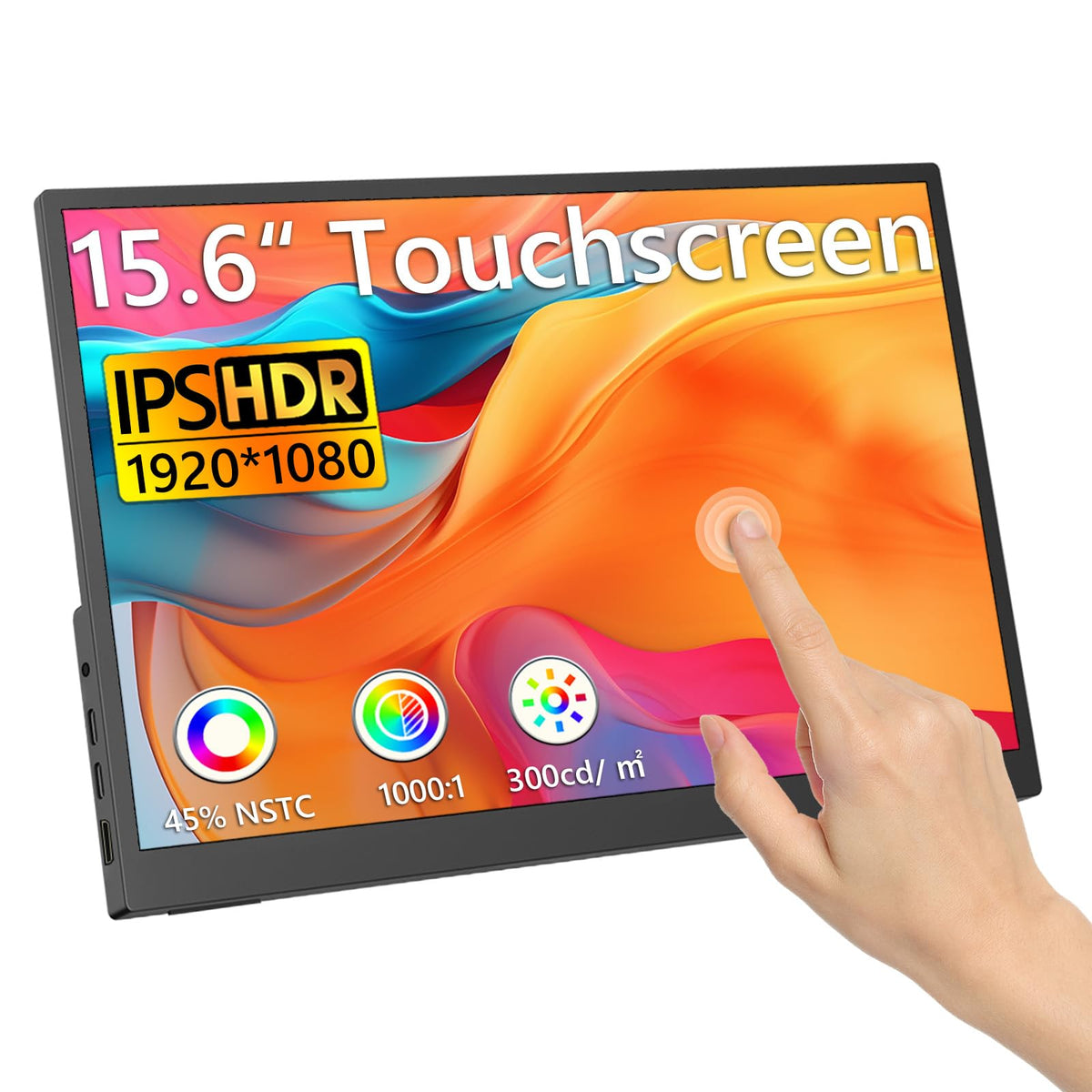 EXPAND and TOUCH 15.6" Portable Touchscreen Monitor – Full HD 1080P, USB-C & HDMI