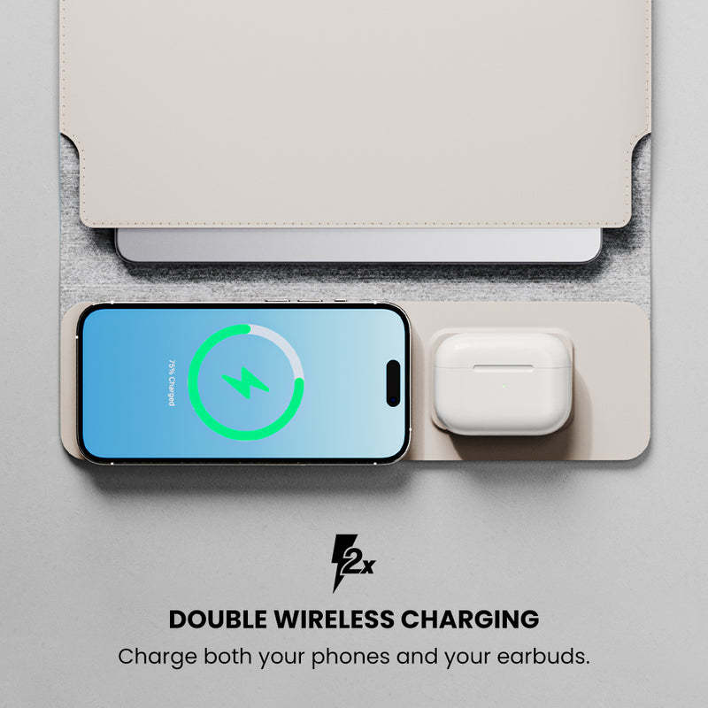 Wireless Charging Laptop Bag – 15W Built-In Charger