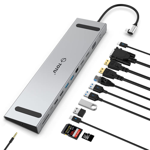 CONNECT 13-in-1 USB-C Docking Station & Laptop Stand – Triple Display