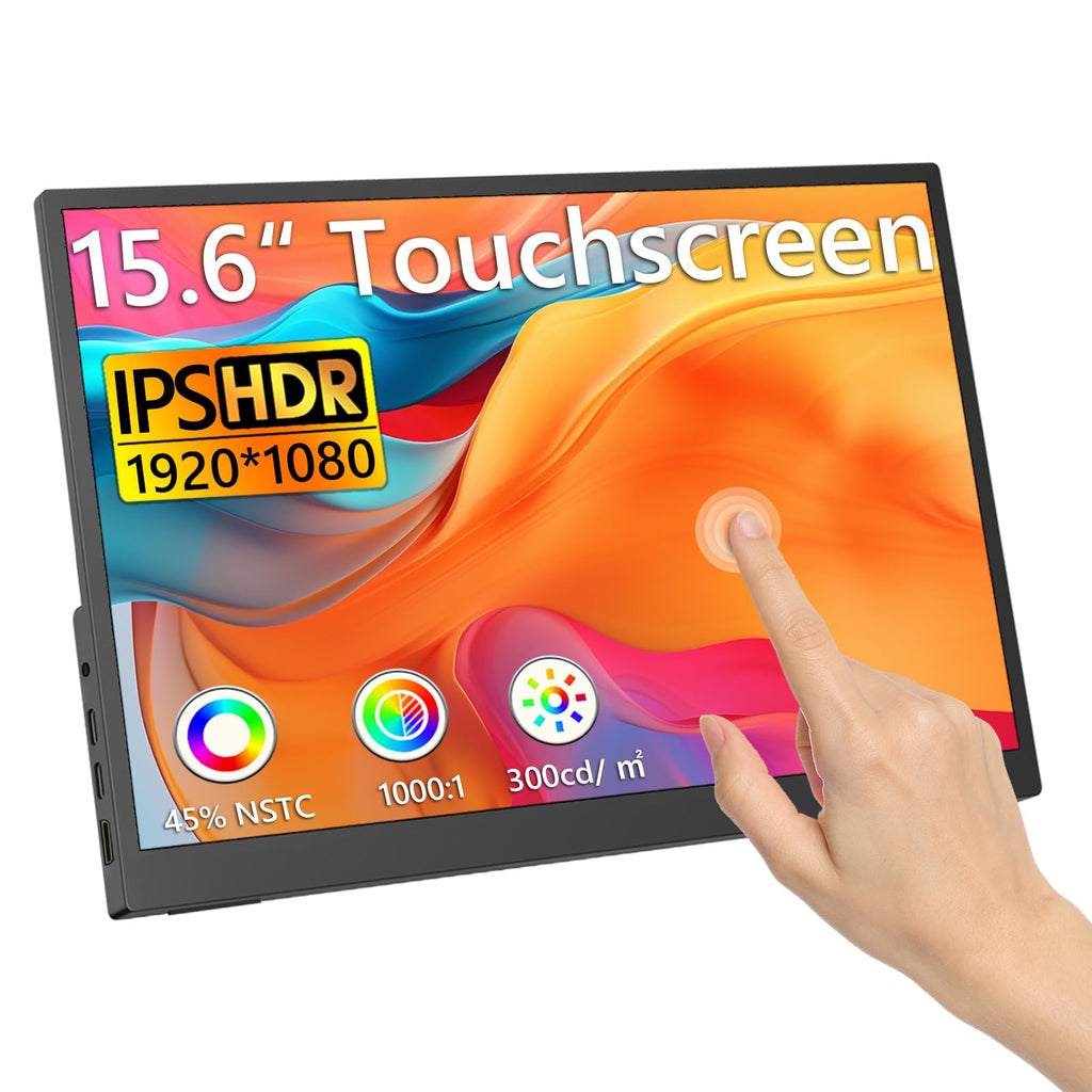 EXPAND and TOUCH 15.6" Portable Touchscreen Monitor – Full HD 1080P, USB-C & HDMI